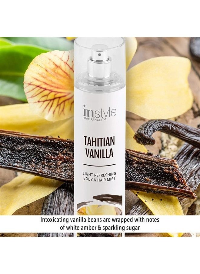 Instyle Fragrances Body & Hair Mist | Tahitian Vanilla Scent | With Panthenol | CLEAN, Vegan, Paraben Free, Phthalate Free | Premium 8 Fl Oz Spray Bottle  - Image 4