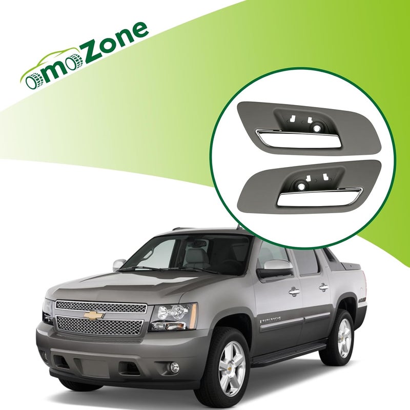 omoZone مقابض أبواب داخلية omoZone 2 قطعة بدون ثقب لسيارات شيفروليه وجي إم سي - رمادي تيتانيوم - Image 2