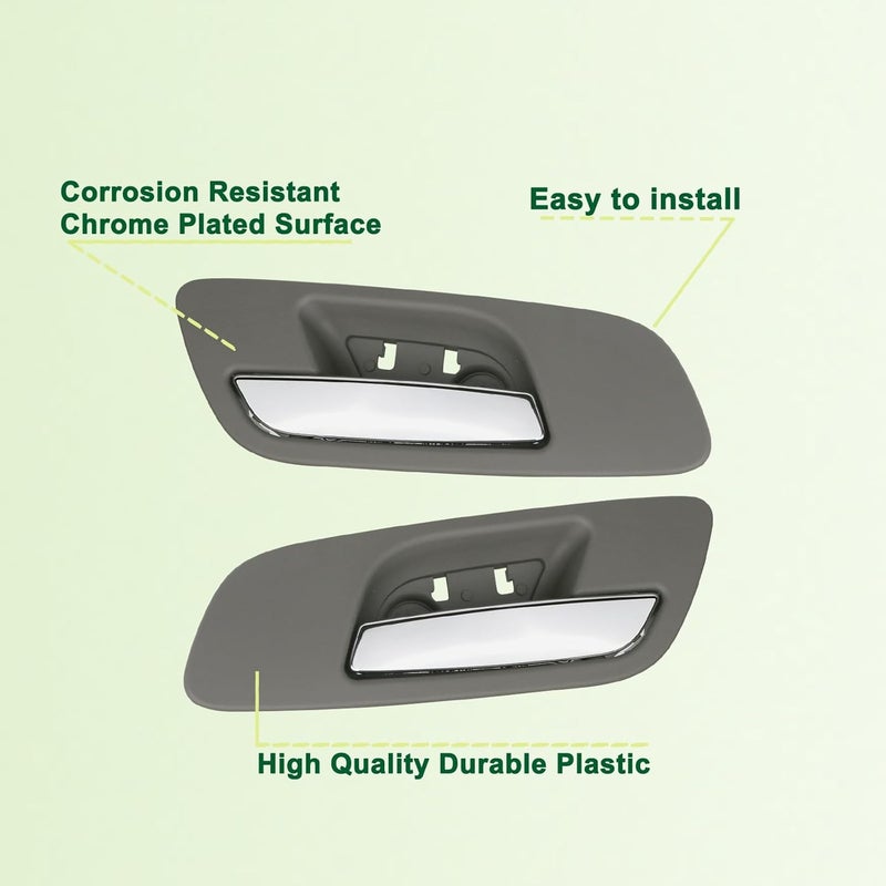 omoZone مقابض أبواب داخلية omoZone 2 قطعة بدون ثقب لسيارات شيفروليه وجي إم سي - رمادي تيتانيوم - Image 4