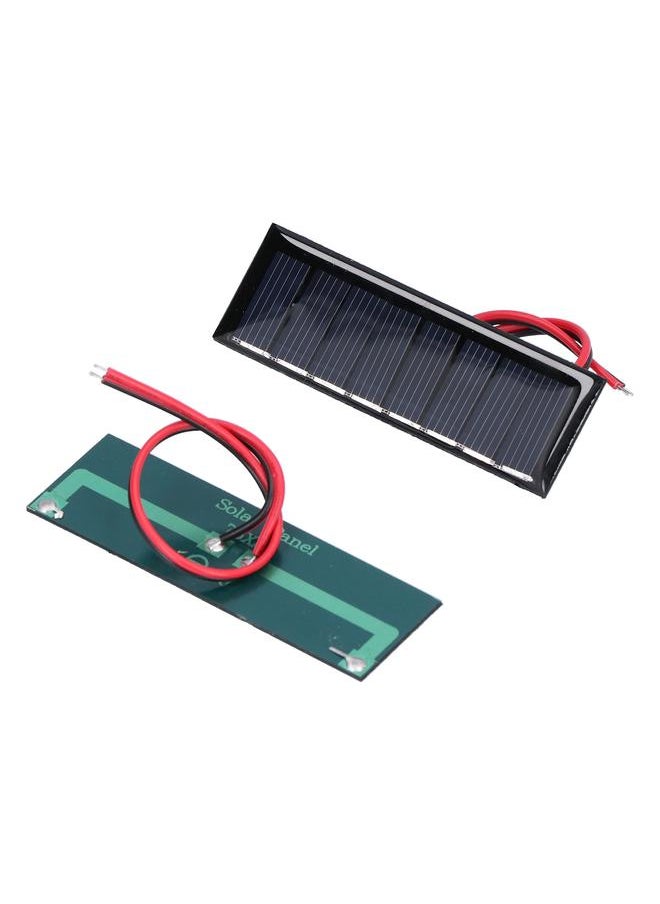 Thoraya 2Pcs 0.2W 4V Solar Panel with Electronic Wire Polysilicon Solar Board for Science 75x25mm  - Image 2