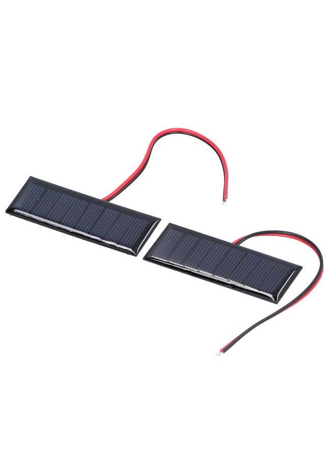 Thoraya 2Pcs 0.2W 4V Solar Panel with Electronic Wire Polysilicon Solar Board for Science 75x25mm  - Image 3