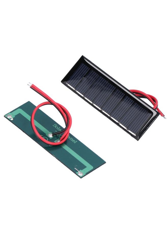 Thoraya 2Pcs 0.2W 4V Solar Panel with Electronic Wire Polysilicon Solar Board for Science 75x25mm  - Image 1