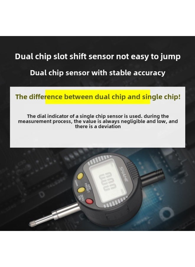 Generic Sanhe Digital Display Dial Indicator Dial Indicator High Precision 0.0010-12.7mm25.4 50 Height Meter Measuring Instrument-Color:6-button Digital Display Dial Indicator 0-25.4mm  - Image 4