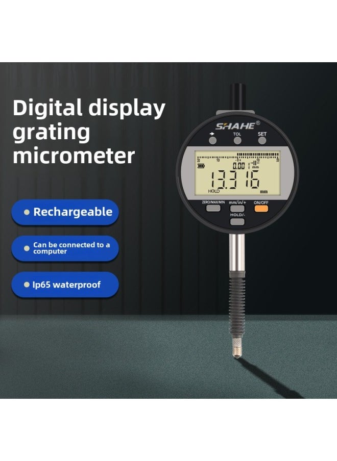 Generic Sanhe Digital Display Dial Indicator Dial Indicator High Precision 0.0010-12.7mm25.4 50 Height Meter Measuring Instrument-Color:6-button Digital Display Dial Indicator 0-25.4mm  - Image 3
