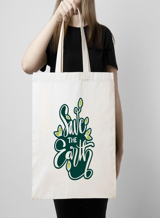 ARTBUG Tote Bag for Women with zip, Aesthetic Canvas tote bag for college girls, office, stylish and reusable - Save - D No - 101 - Image 3