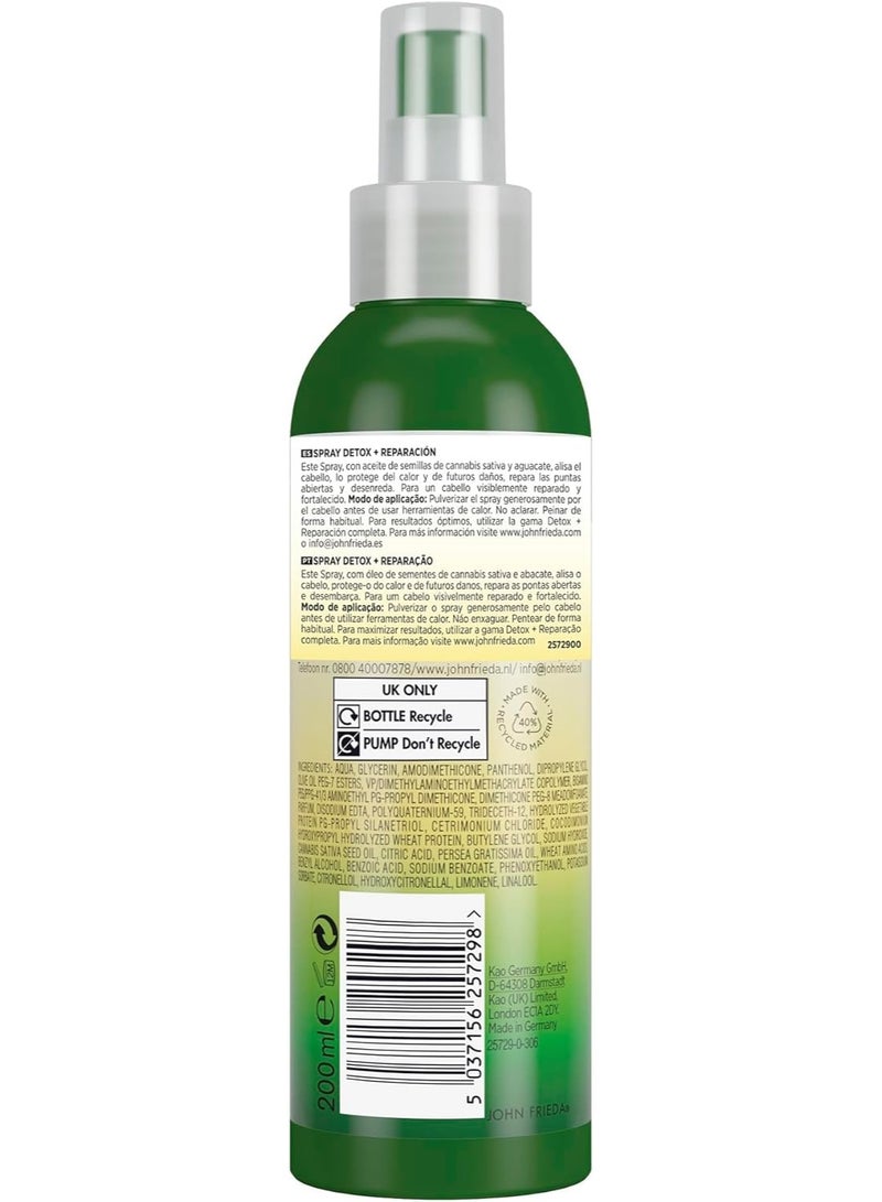 جون فريدا بخاخ جون فريدا للعناية بالشعر وحمايته من الحرارة، 200 مل، بخاخ لفك التشابك وتقوية الشعر الجاف والمجهد والتالف، علاج مرطب يُترك على الشعر - Image 5