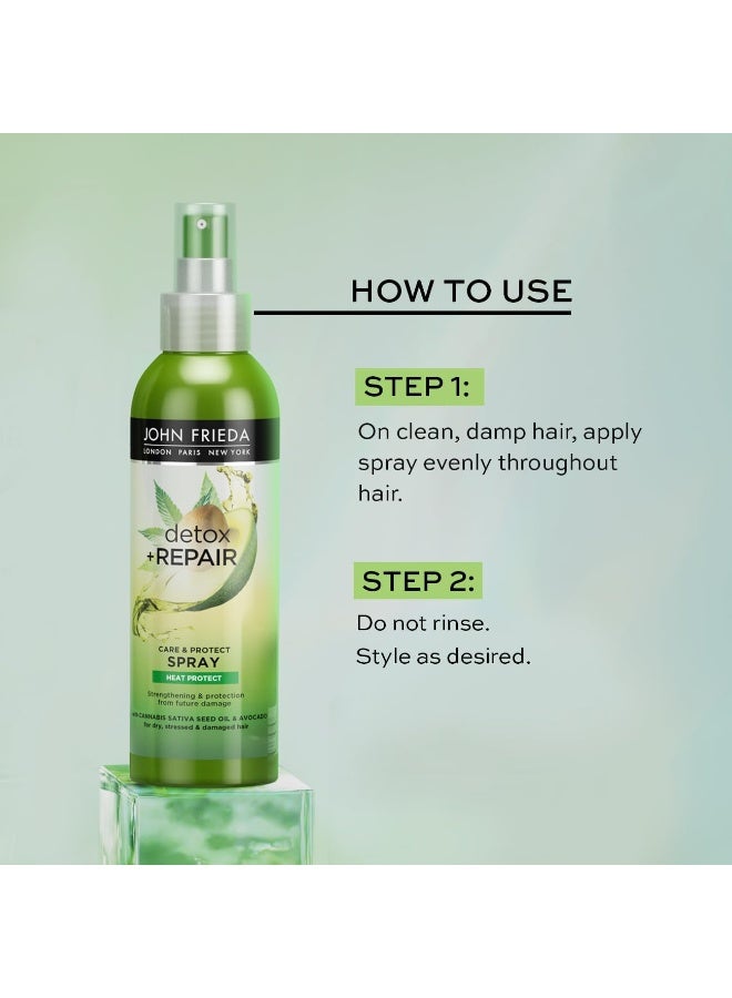 جون فريدا بخاخ جون فريدا للعناية بالشعر وحمايته من الحرارة، 200 مل، بخاخ لفك التشابك وتقوية الشعر الجاف والمجهد والتالف، علاج مرطب يُترك على الشعر - Image 3