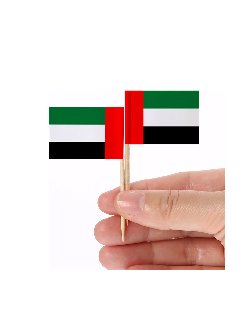 Generic UAE National Day Party Supplies Combo – Includes 1 UAE Flag Bunting, 25 Handheld UAE Flags, and 25 Double-Sided Cake Toppers – Ideal for National Day Celebrations, UAE Events  - Image 5