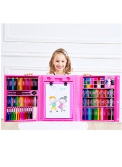 RAQTA 208-Piece Kids Art Set – Drawing & Painting Kit with Trifold Easel, Pencils, Watercolor Pens, Oil Pastels & More  - Image 4