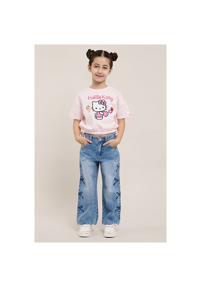 R&B Embroidered  Straight Fit Jeans with Button Closure - Image 2