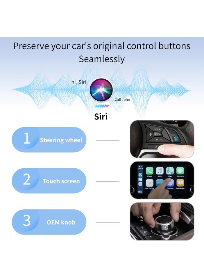 CarPlay Wireless Adapter for iPhone Only,Car Play Adapter Mini Size Plug & Play,Converts Wired CarPlay to Wireless, Low Latency, Fit for 2015+ Vehicles & iOS 10+ - Image 5