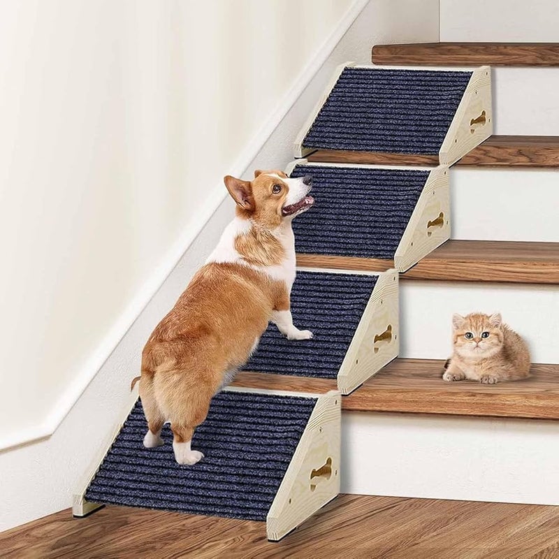 Wooden Dog Ramp Non Slip Portable Adjustable Pet Ramp For High Bed Couch Sofa Indoor Use - Image 5
