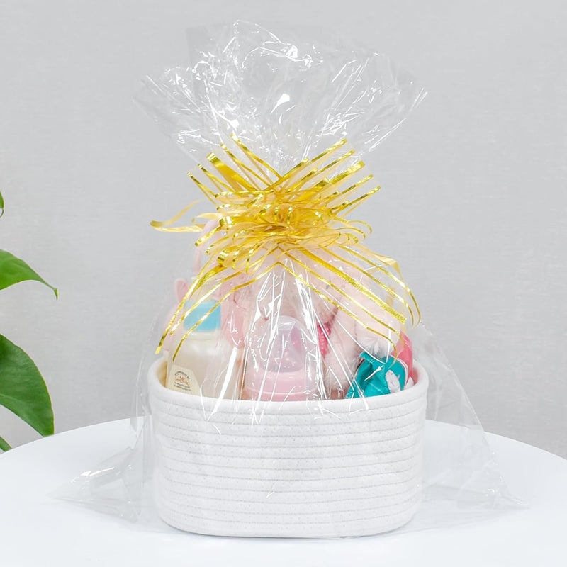 ABenkle Small Basket Woven Storage Baskets for Organizing Toy Basket Cute Decorative Shelf Closet Organizer Woven Storage Bins for Baby Nursery Empty Gift Baskets 87 x 63 x 472 - Image 2