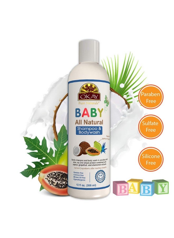 OKAY All Natural Baby Shampoo&Body Wash with Organic Ingredients Helps Gently Cleanse,Nourish,and Soften Baby's Skin And Hair Sulfate,Silicone,Paraben Free For All Skin&Hair Types Made in USA 12 oz - Image 4