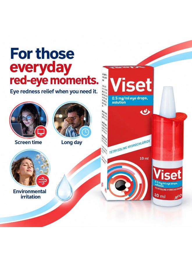 Viset Clear Eye Redness Relief Drops 0.5mg/ml 10ml, Lumi-fy , clear eye - Image 4