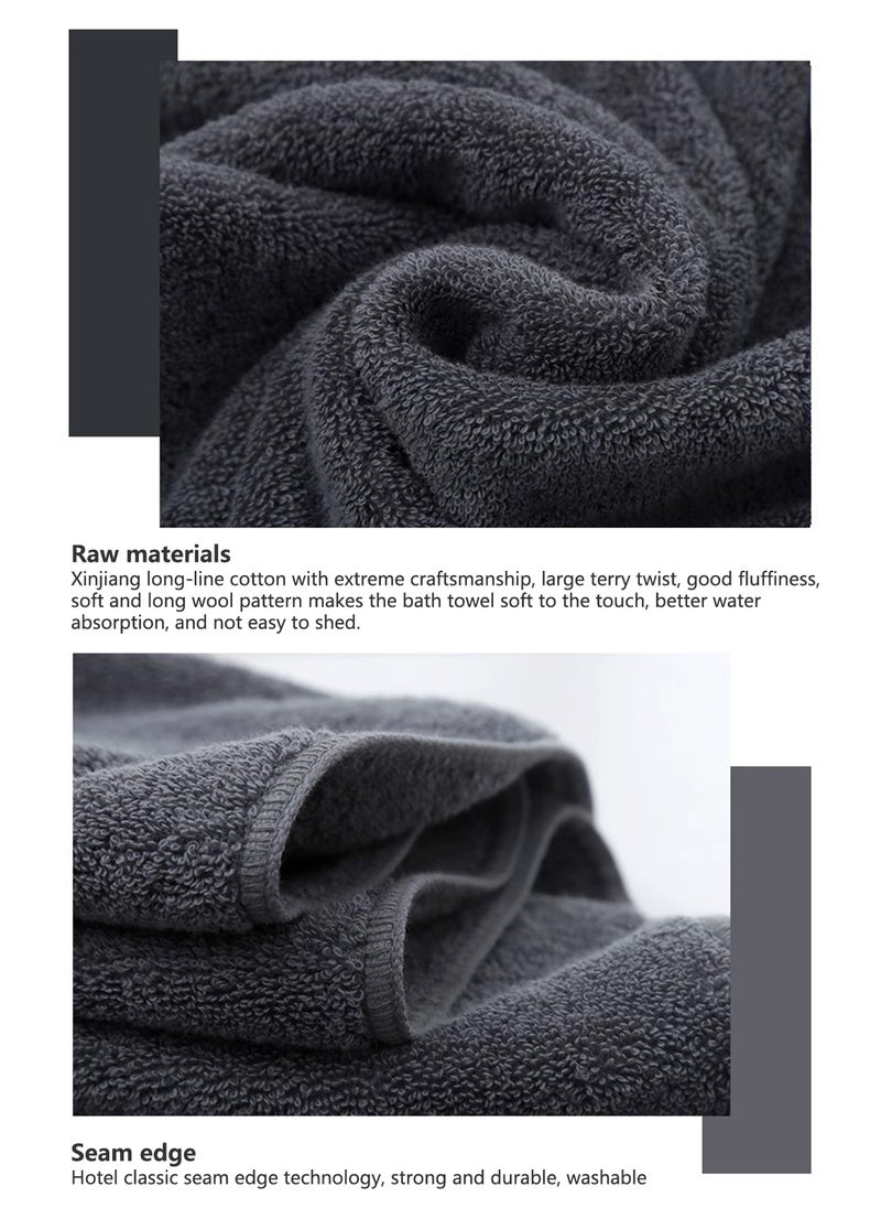 Sharpdo 6-Piece Cotton Gift Towel and Bath Towel Set, 2 Hand Towels + 2 Towels + 2 Bath Towels, Soft and Skin-Friendly Cotton Towel - Image 3