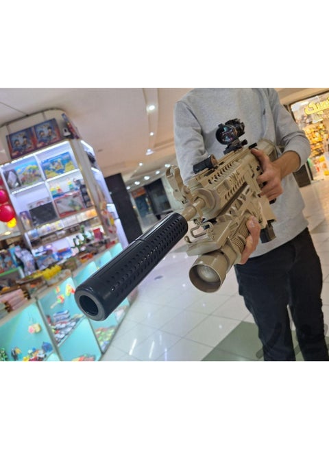 Military Machine Gun Toy featuring vibrant LED lights and realistic sound effects