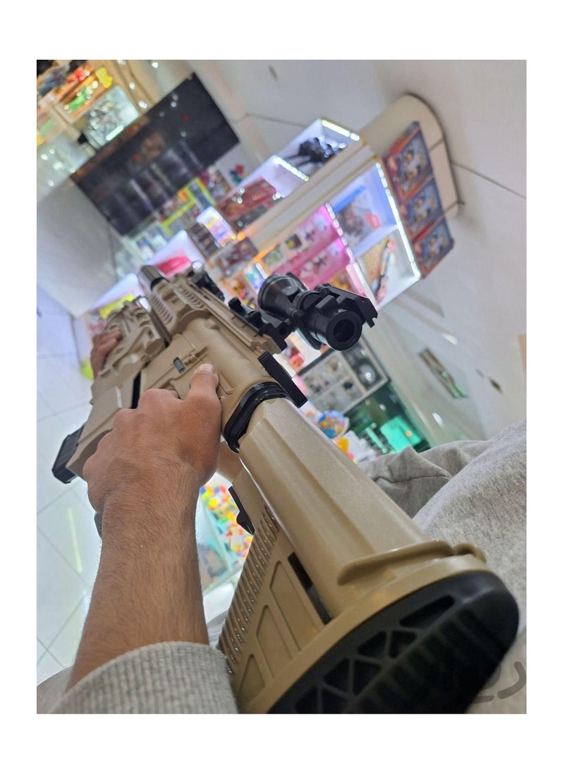 Military Machine Gun Toy featuring vibrant LED lights and realistic sound effects