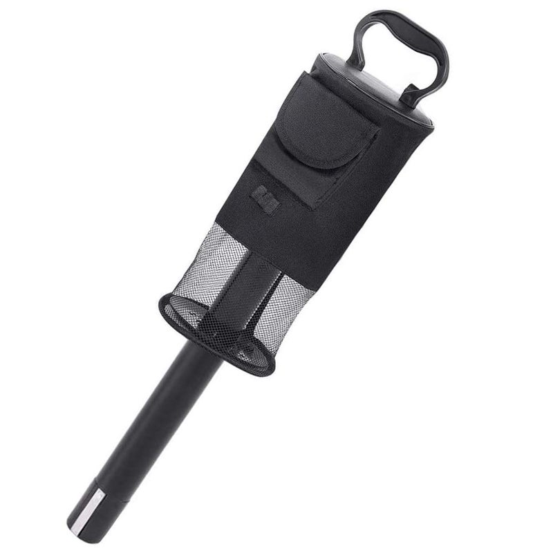 Number-one Golf Ball Collector, Golf Ball Shag Bag Holds About 75 Balls Golf Detachable Ball Retrievers Tube with Storage Bag Golf Ball Picker Scooping Device (Black) - Image 1