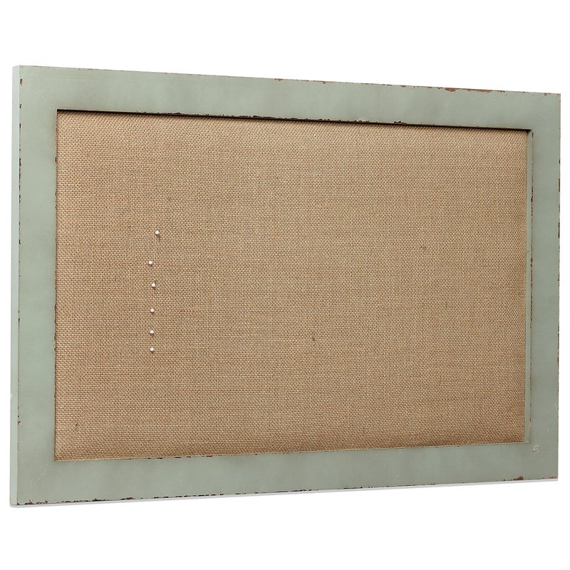 SOFE Linen Bulletin Board 18 X 29 Inches Wood Frame, Fabric Pin Board Corkboards for Wall Decorative, Rustic Memo Board Photos Wall Organizer Display Board, Vision Board for Home Room Office Message - Image 1