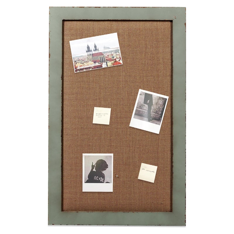 SOFE Linen Bulletin Board 18 X 29 Inches Wood Frame, Fabric Pin Board Corkboards for Wall Decorative, Rustic Memo Board Photos Wall Organizer Display Board, Vision Board for Home Room Office Message - Image 2