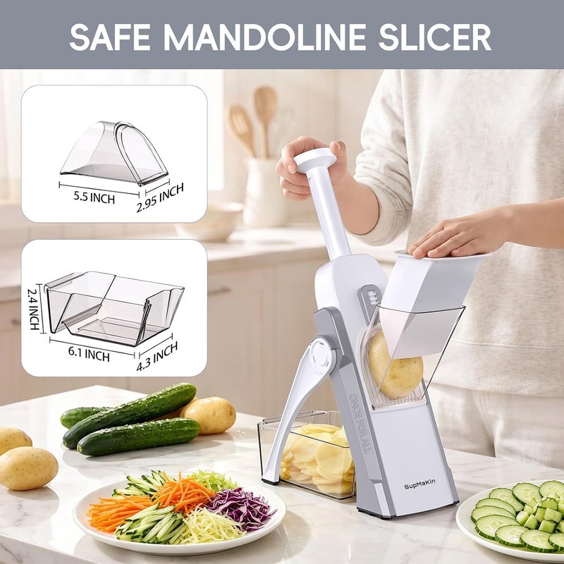 SupMaKin Safe Mandoline Slicer & Vegetable Chopper Replacement for ONCE FOR ALL DASH JS01 - Image 3