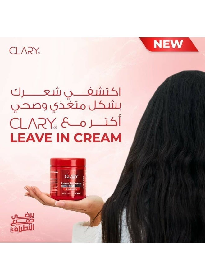 كلاري كريم ليف إن كلاري للشعر بالبروكابيل وأكواكسيل – 300 جم - Image 3