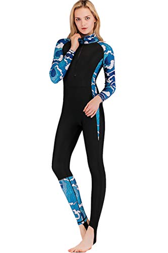 Micosuza Full Body One Piece Swimsuit Hooded Long Sleeves for Women - Image 3