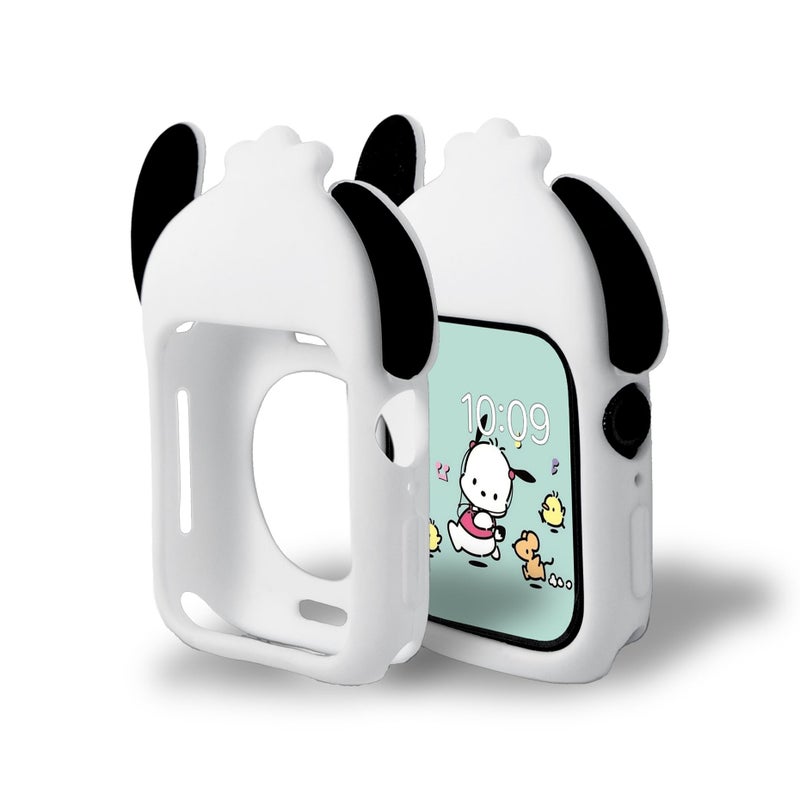 Sonix x Sanrio Apple Watch Cover | Bumper Case for Apple Watch | Protective Silicone Cover | Fits 38mm/40mm/41mm | Pochacco - White - Image 2