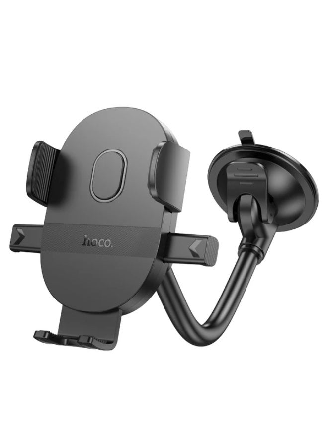 Hoco Car Phone Holder H20 – Windshield Mount with One-Button Release, 270mm Arm, Black Design - Image 3
