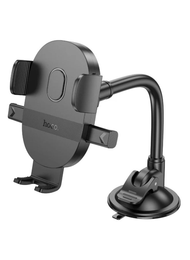 Hoco Car Phone Holder H20 – Windshield Mount with One-Button Release, 270mm Arm, Black Design - Image 4