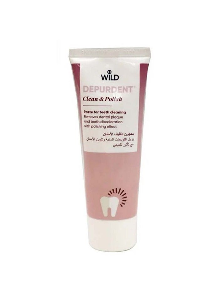 WILD DEPURDENT CLEAN&POLISH PASTE FOR TEETH CLEANING 75ML 