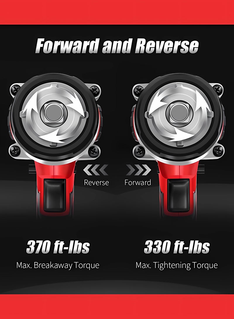 جينسو مفتاح ربط عالي القدرة قابل لإعادة الشحن، قابل للتعديل، مع بطارية وشاحن ليثيوم، مجموعة أكمام متعددة الأحجام - Image 4