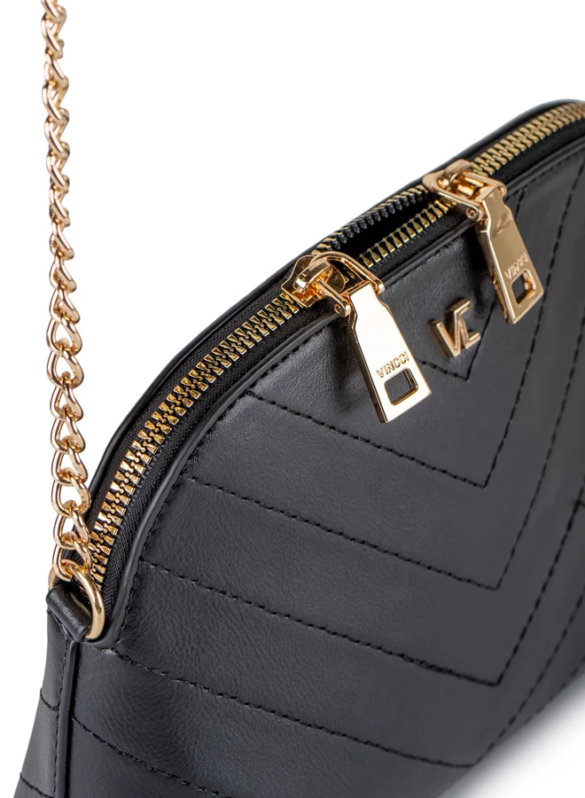 Vincci Women Quilted Shoulder Bag With Chain Strap