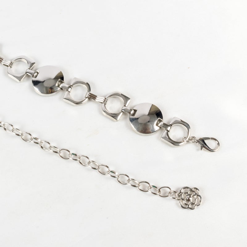 ذا بلاك بيرل اكسسوريز حزام معدن حريمي فضي - Image 3