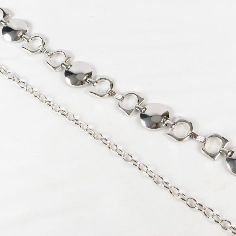 ذا بلاك بيرل اكسسوريز حزام معدن حريمي فضي - Image 2