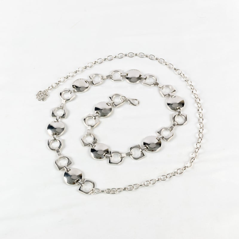 ذا بلاك بيرل اكسسوريز حزام معدن حريمي فضي - Image 1