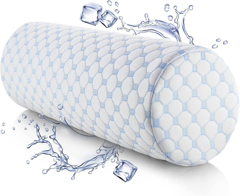 Nestl Neck Roll Pillow for Sleeping – Firm Neck Pillow for Pain Relief - Premium Memory Foam Neck Roll Pillow – Bolster Pillow for Sleeping with Breathable Cooling Cover – Firm Cylinder Neck Pillow - Image 1