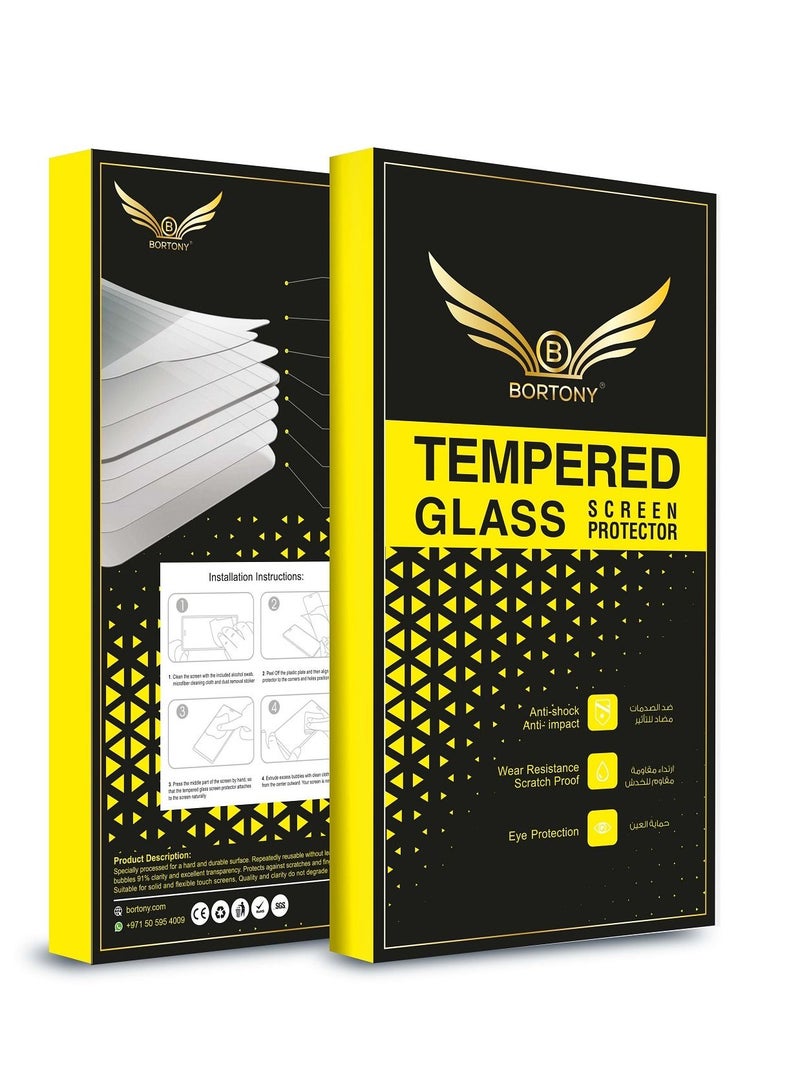 BORTONY 2+2 Pack For Samsung Galaxy S22 Ultra 5G Tempered Glass With Camera Lens Protector - Image 3