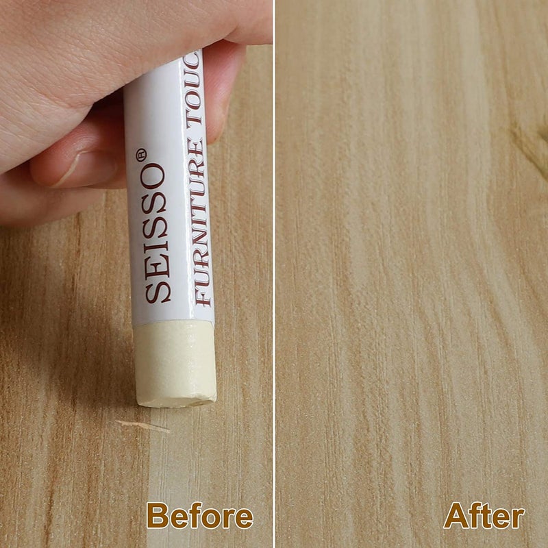 SEISSO Wood Filler Sticks, Furniture Wax Crayons for Scratches, 10 Pcs Wood Floor Repair Wax Filler Sticks, Touch Up Wax Sticks Repair Kit for Scratches, Holes, Floor, Laminate, Carpenters - Image 2