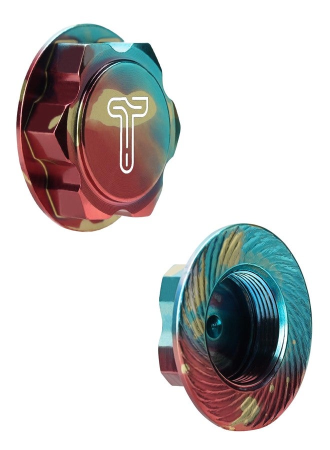 TCRC 4PCS Splash Anodizing Aluminum 17mm Hex Wheel Nut Center Cap for 1/10 Scale Arrma Losi HSP Redcat 1/8 RC Car Monster Truck(1.0mm Thread Pitch) - Image 4