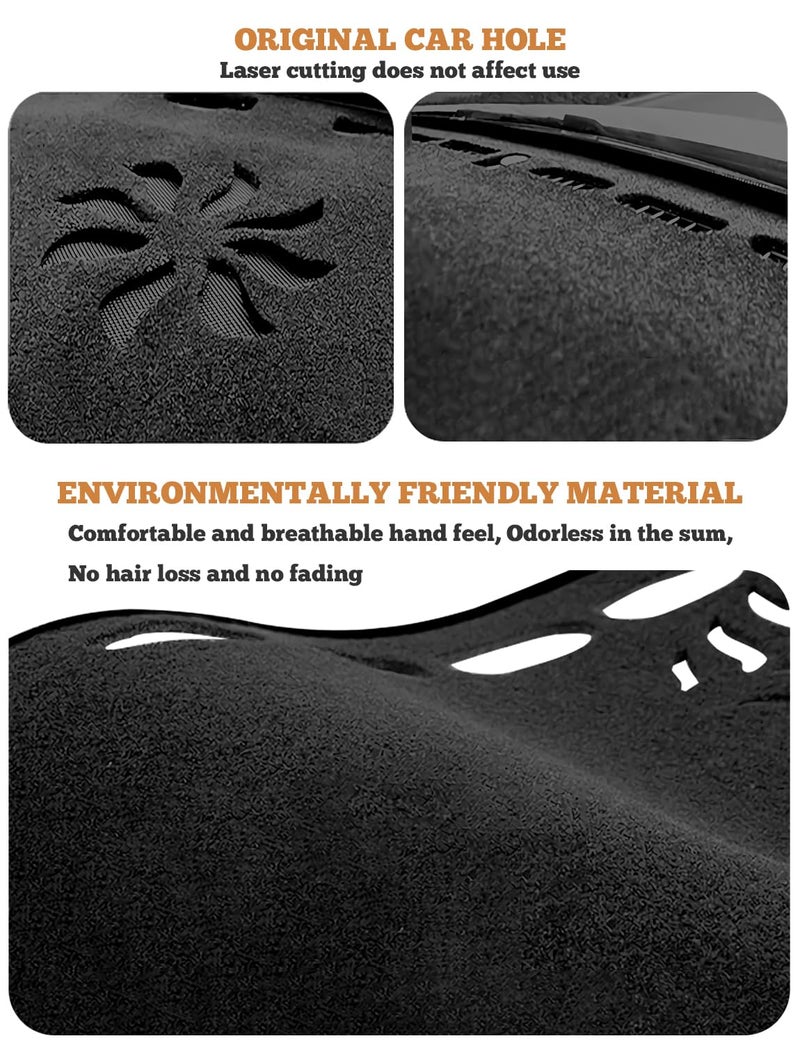 Partsable Dash Cover Mat for GMC Sierra/Chevy Chevrolet Silverado 1999-2006 Dashboard Cover for GMC Yukon XL/Chevy Suburban Tahoe Avalanche 2000-2006 Dash Board Protector Mat (Grey) - Image 5