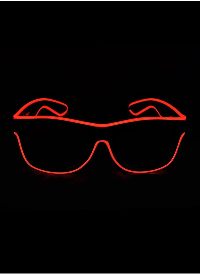 Vitacelli - El Wire Glow Sun Glasses Halloween Party DJ Bright Light Safety Light Up Multi-color Frame Voice Control LED Flashing Glasses - Image 1