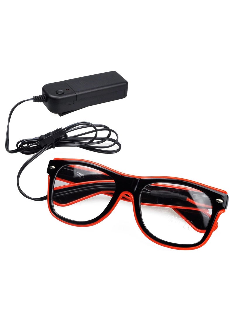 Vitacelli - El Wire Glow Sun Glasses Halloween Party DJ Bright Light Safety Light Up Multi-color Frame Voice Control LED Flashing Glasses - Image 1