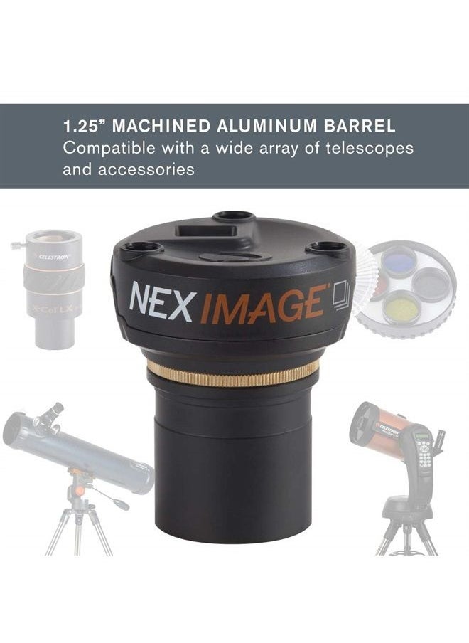 Celestron - – NexImage Burst Color Solar System Imager – Astronomy Camera for Moon and Planets – 1.2 MP Camera for Astroimaging – High Resolution – Ultra-Sensitive ON Semiconductor AR0132 CMOS Sensor - Image 1
