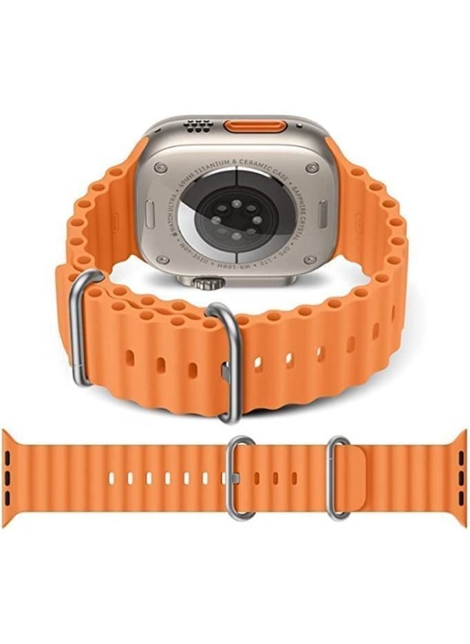 Generic - Sport New Silicone Band Compatible with Apple Watch Ultra Ocean 42/44/45/49mm Strap for iWatch Series Ultra 8 7 6 5 SE - Image 1