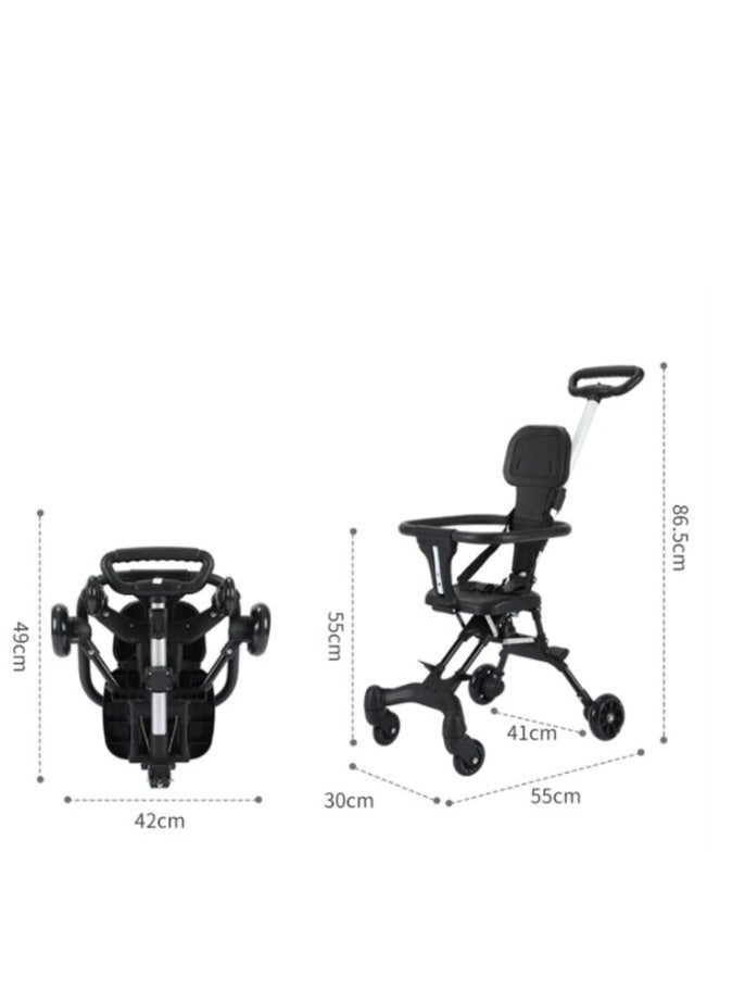 Beauenty Convenience Lightweight Portable Foldable Toddler Stroller, Baby Stroller, Airplane Stroller, Travel Stroller with 360°-wheel, Sunshine Canopy, Pad, Two Way Push  - Image 2