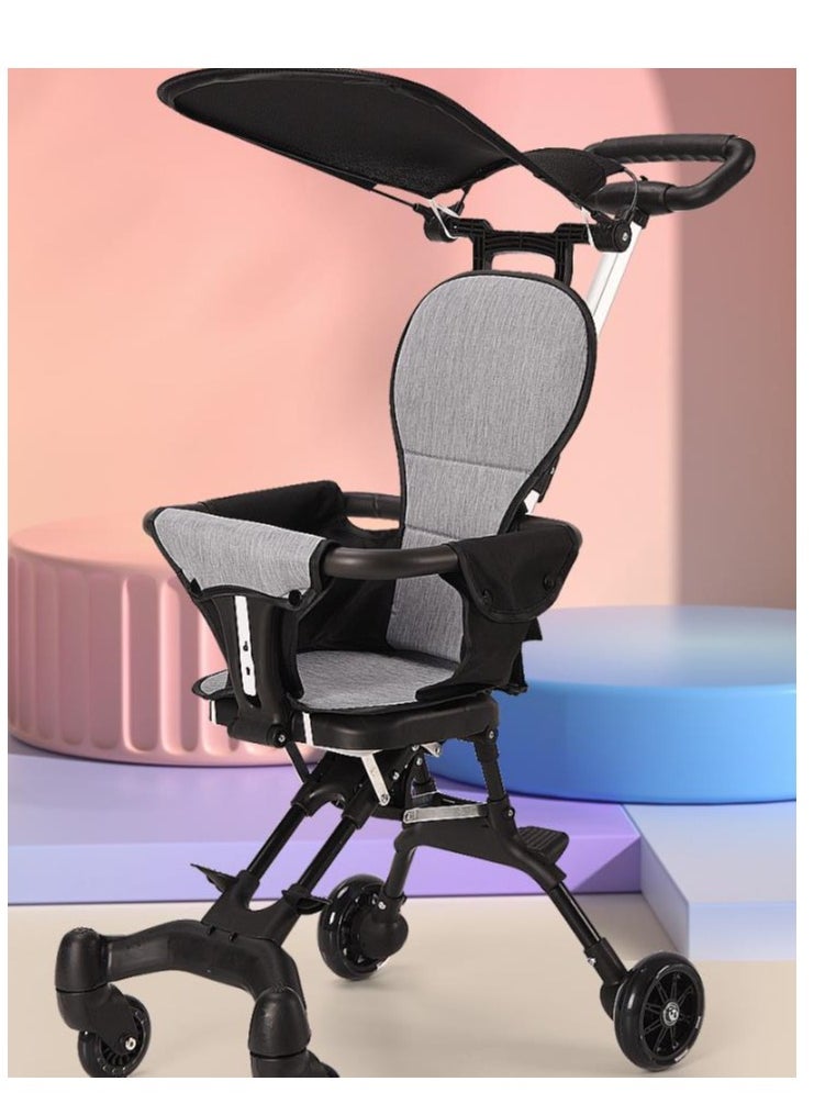 Beauenty Convenience Lightweight Portable Foldable Toddler Stroller, Baby Stroller, Airplane Stroller, Travel Stroller with 360°-wheel, Sunshine Canopy, Pad, Two Way Push  - Image 1