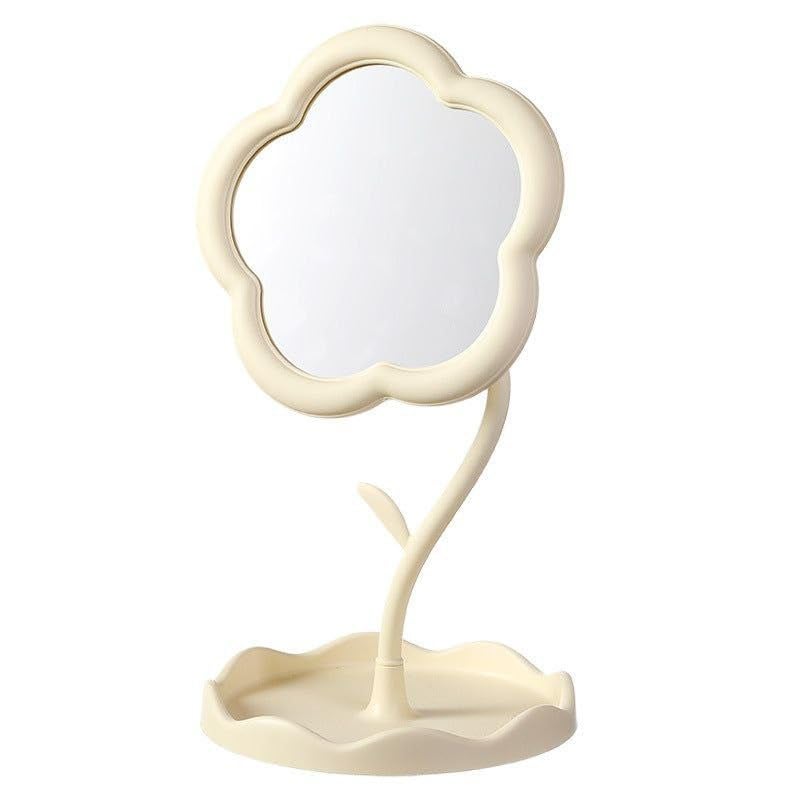 NIL JO Flower Shape Makeup Mirror Desktop Makeup Mirror Womens Dresser Student Dormitory Portable Touch Up Mirror Bedroom Bathroom Living RoomMulti 1pcs - Image 3