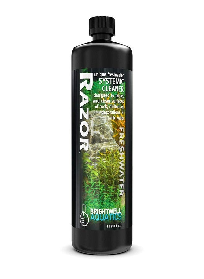 Brightwell Aquatics Razor Freshwater Systemic Aquarium Cleaner for Freshwater & Brackish Aquariums, 1L - Image 1